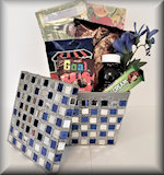 Kosher for Passover Blue and Silver Basket